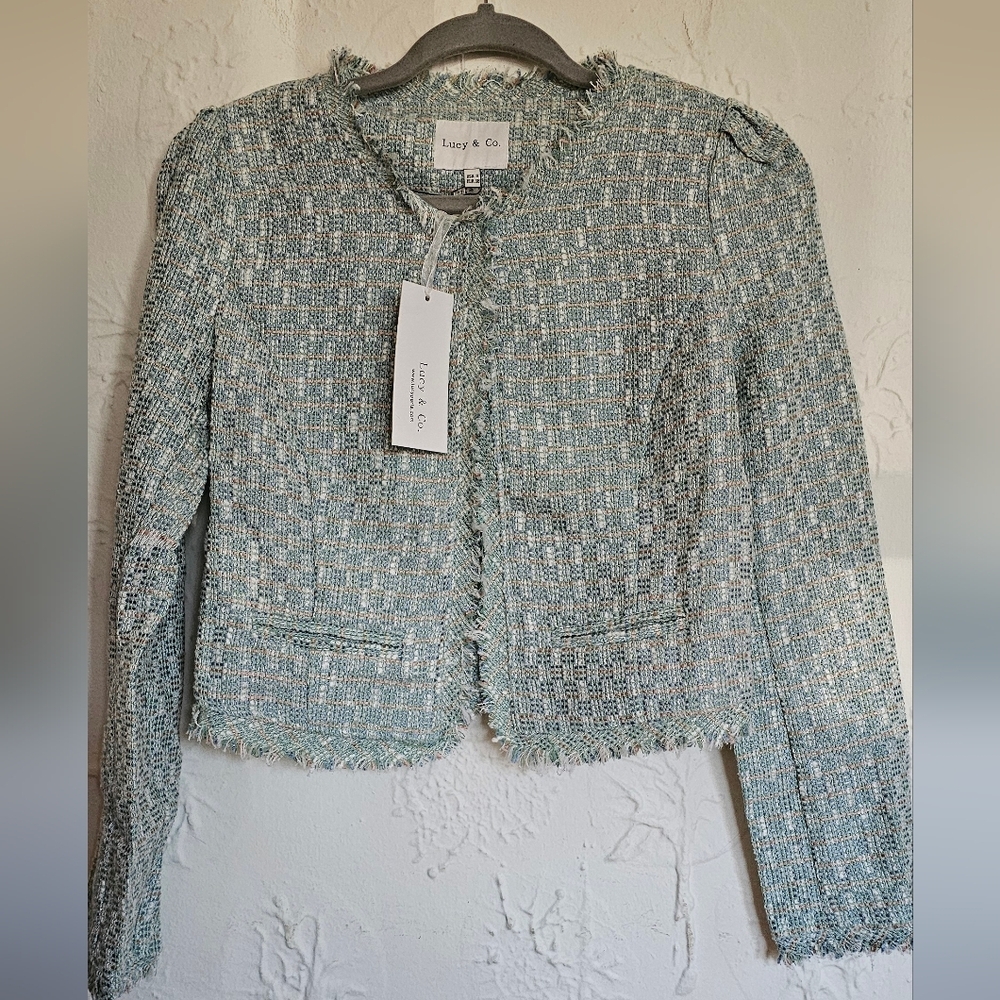 Lucy&Co. Women's Tweed Jacket Cardigan Small